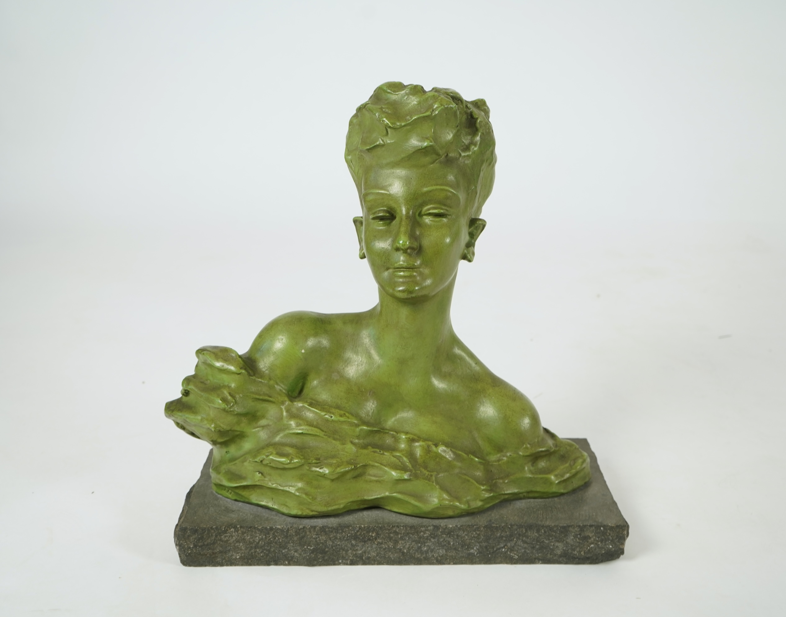 Ernest Patris (Belgian, 1909-1991) A modern terracotta bust